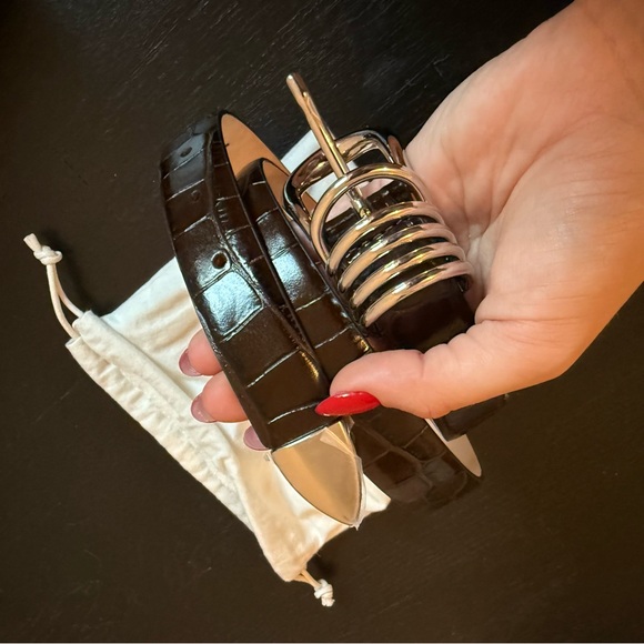 Dehanche hollyhock brown croc belt - NEW! - Picture 2 of 3